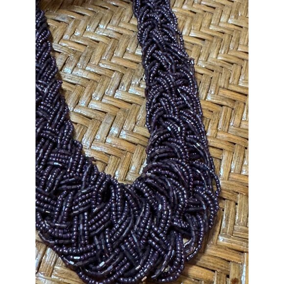 Marks And Spencer Beaded Statement Necklace Braided - Picture 8 of 9